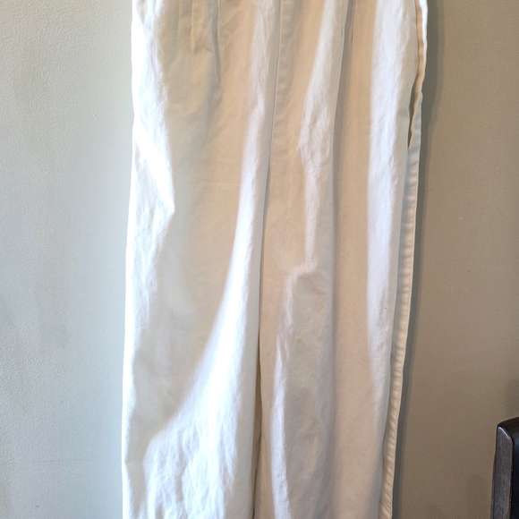 Chino By Anthropologie Women's Jumpsuit White Wide leg Cotton Size 0 - Picture 10 of 13